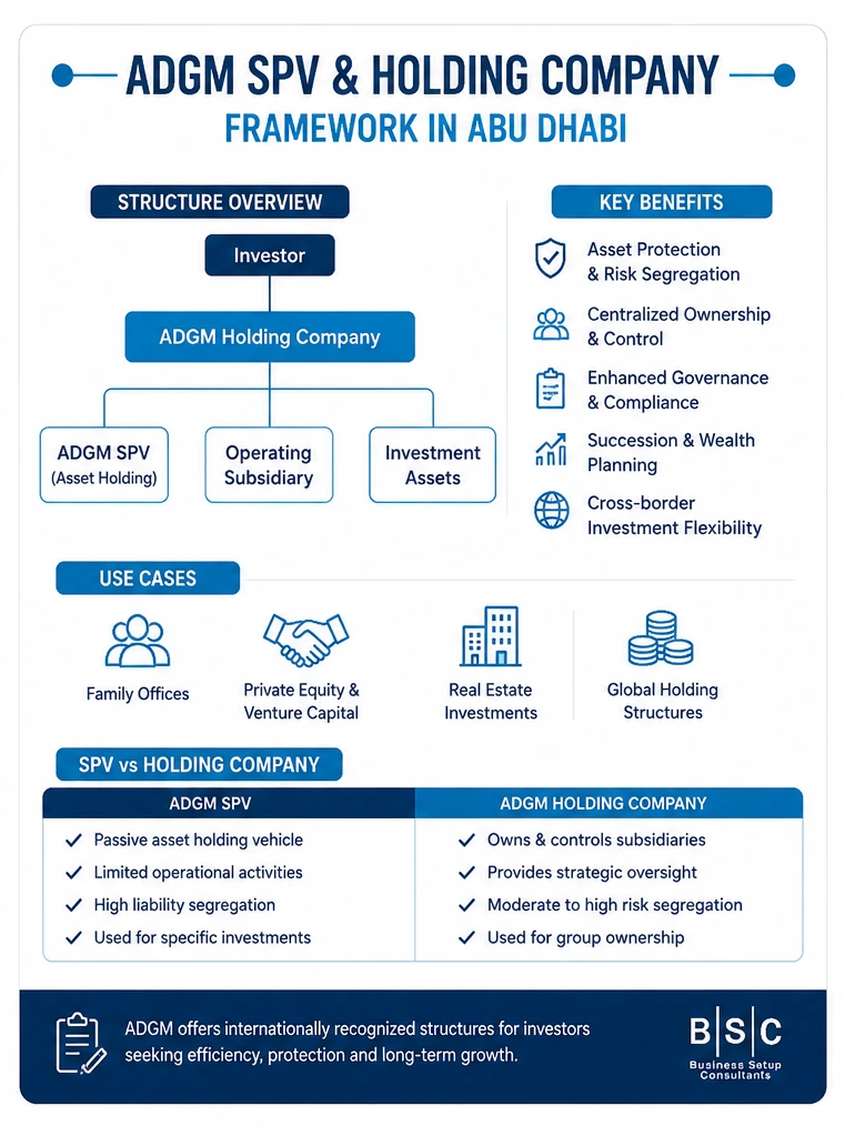 ADGM SPV and ADGM Holding Company Framework for Corporate Structuring and Asset Protection in Abu Dhabi